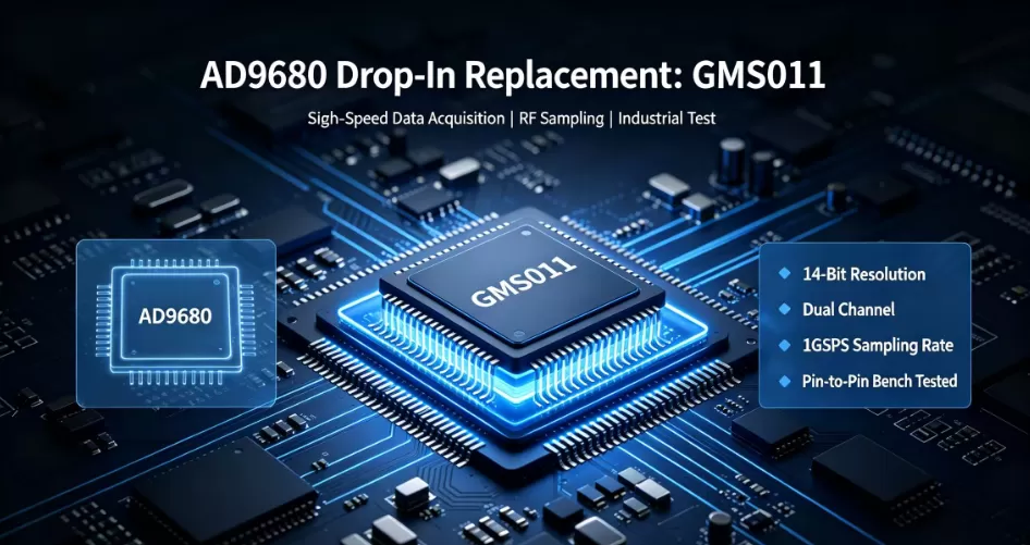 AD9680 Pin-to-Pin Replacement: GMS011 &mdash; 14-Bit Dual 1GSPS ADC with JESD204B